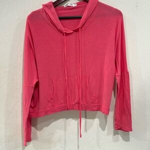 Hot pink flowy hoodie
